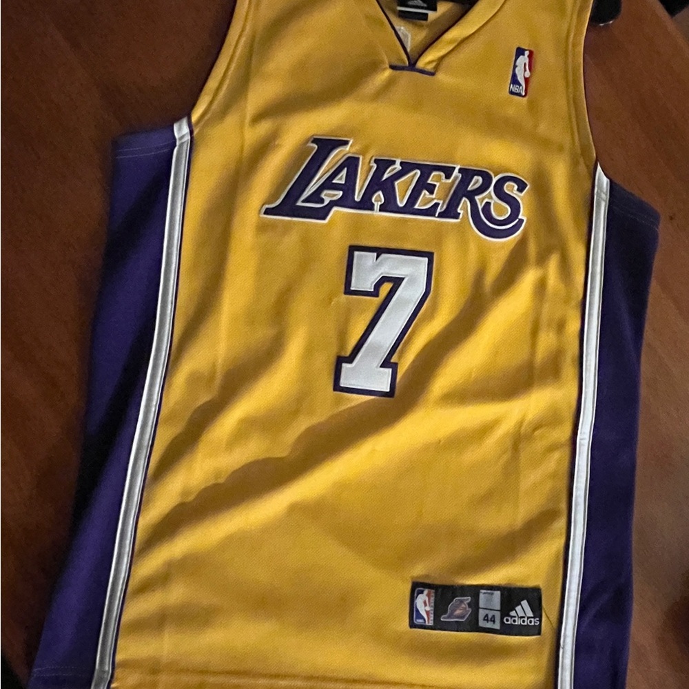 Lamar Odom Adidas Lakers Gold Jersey with Purple Trim